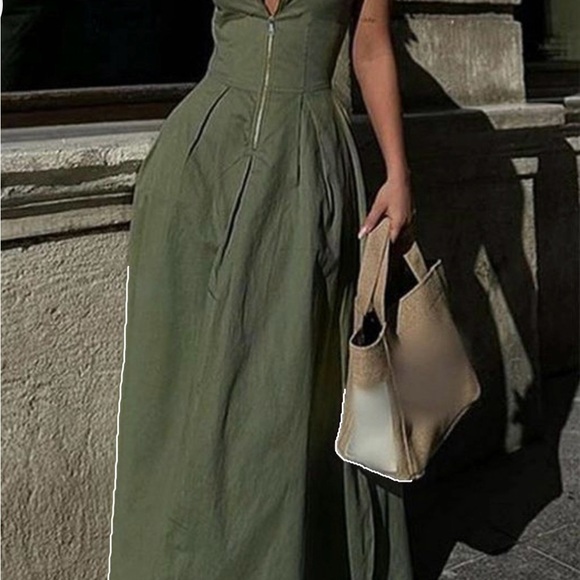 STYLEWE Olive Green Maxi Dress - Picture 3 of 6